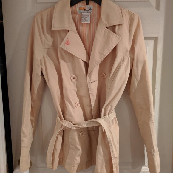Roxy Jackets & Blazers - Women Junior Roxy button tie trench coat
